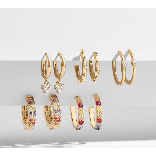 5 Pairs Assorted Chromatic earrings suit for one set E-009 12 sets/lot