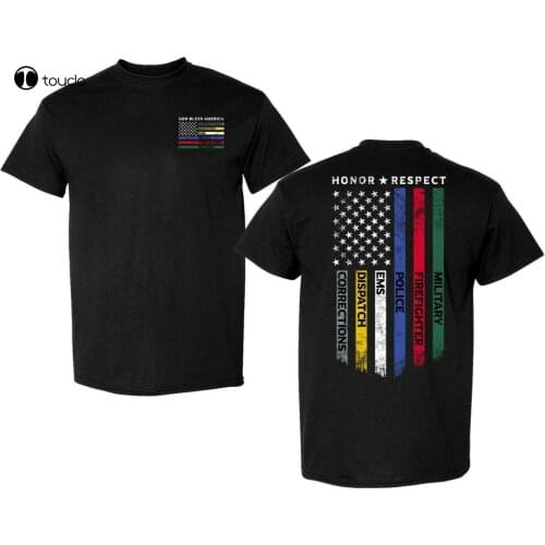 Police - Fire Fighters - Military - T-Shirt Black