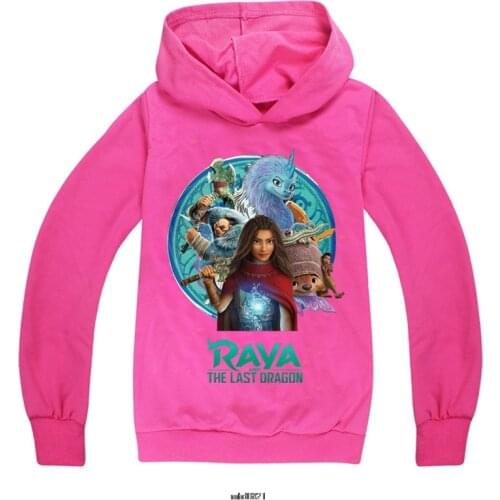 Kids Clothes Raya and The Last Dragon Sweater Clothing Sweatshirt Hoodie Casual Long Sleeve Shrit Tops for Girls Boys