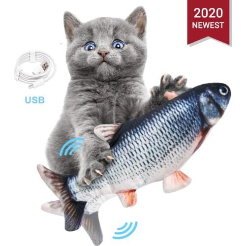 Electronic Pet Cat Toy USB Charging Simulation Fish Toys for Dog Cat Chewing Playing Biting Supplies
