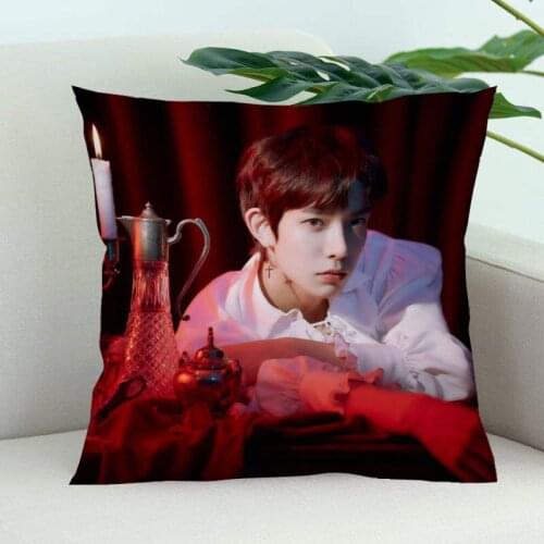 Enhypen Pillow Cover Bedroom Home Office Decorative Pillowcase Square Zipper Pillow Cases Satin Soft