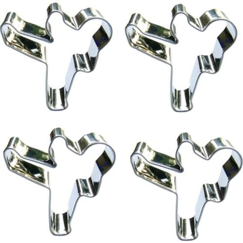 Kicking shape 4 piece biscuit cutting molds, baking tools, cake decorating soft candy tools