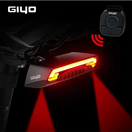 GIYO Laser Bicycle Taillight USB Rechargeable LED Cycling Rear Light Lamp 85 Lumen Mount Red Lantern For Bike Light Accessories