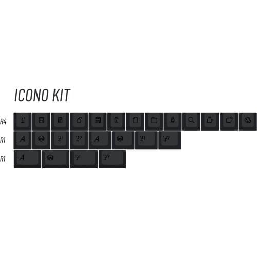 KBDFANS × BIIP Extended-2048 Stealth Electro-Capacitive Keycaps ICONO KIT