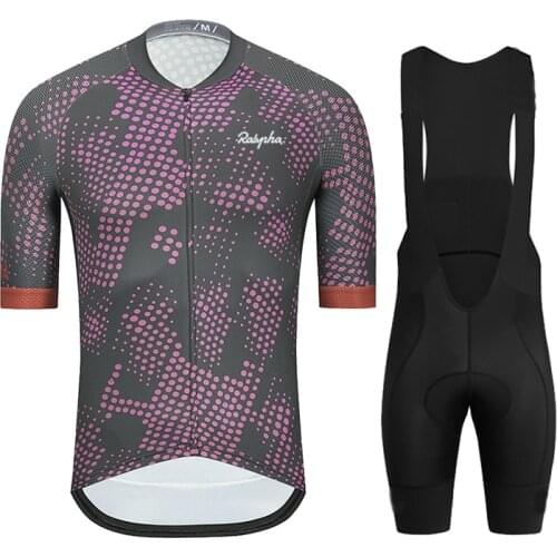 Ralvpha Cycling Jersey Set Team Ropa Ciclismo Hombre Racing Bicycle Clothing Suits Breathable Mountain Bike Wear Clothes