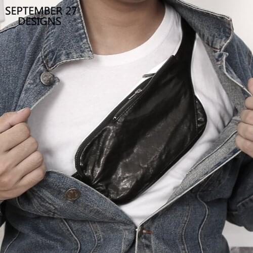 New Chest Bags Genuine Leather Sheepskin Luxury Handmade Multifunctional Mini Waist Pack Cigarette Handbag Lovers Cell Phone Bag