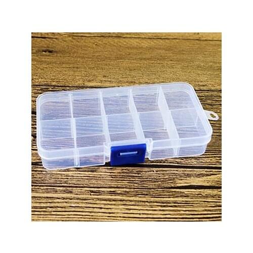 10 Slots (adjsutable) 4 Color Plastic Jewelry Box Storage Case Craft Jewelry Organizer Boxes Beads Jewelry Kits Box DIY