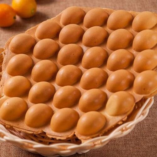 QQ Egg Bubble Puff Cake Baking Pan Waffle Maker Mold Plate Non-Stick Coating DIY