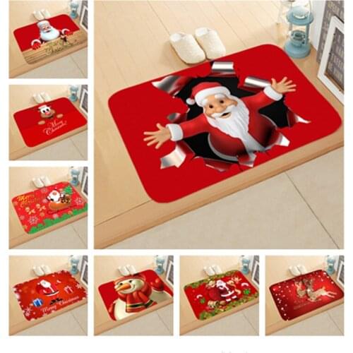 2020 Christmas Mat Outdoor Carpet Doormat Santa Ornaments Christmas Decoration for Home Xmas Navidad Noel New Year Gift 2021-S