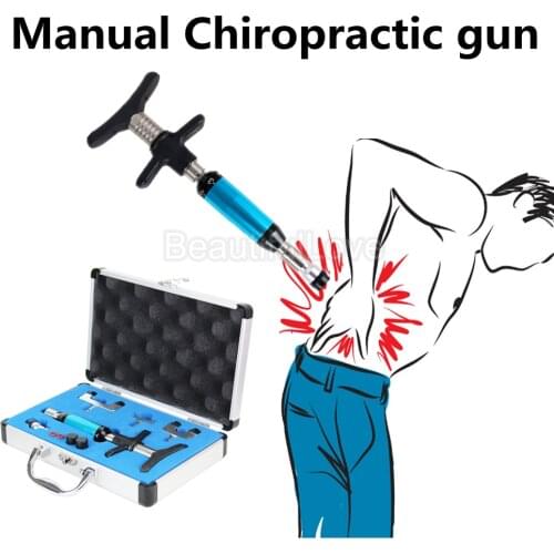 Manual four-head stainless steel manual correction massager manual Chiropractic gun