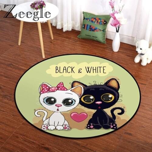 Zeegle Bedroom Carpet Rug Round Carpet for Living Room Computer Chair Area Rug Child Play Tent Floor Mat 3d Carpet Kids Room
