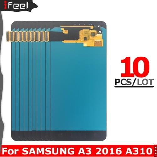10Pcs AMOLED 4.7'' LCD For SAMSUNG Galaxy A3 2016 A310 A310F A3100 LCD Display Touch Screen Digitizer Assembly+Tools 100% Tested