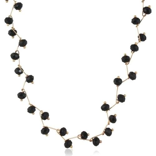 10 New Ball stitching temperament short pearl round clavicle pendant necklace splice geometric polygon collar necklace jewelry