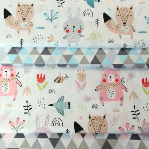 100% Cotton Fabric Kids Cotton Patchwork Cloth DIY Sewing Quilting Fat Quarters Material For Baby&Child