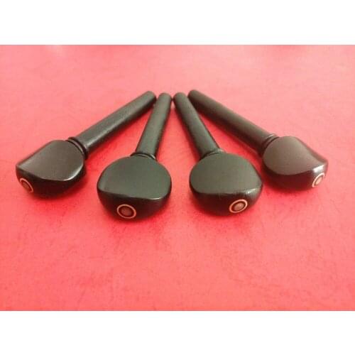 12 pcs new black ebony violin tuning pegs 4/4 full size violin accessories