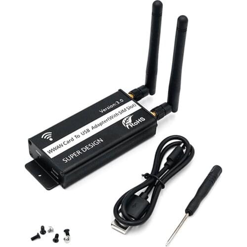 Wireless NGFF M.2 Key B to USB Adapter with Sim Card Slot for WWAN/LTE/4G Module for Desktop/Laptop