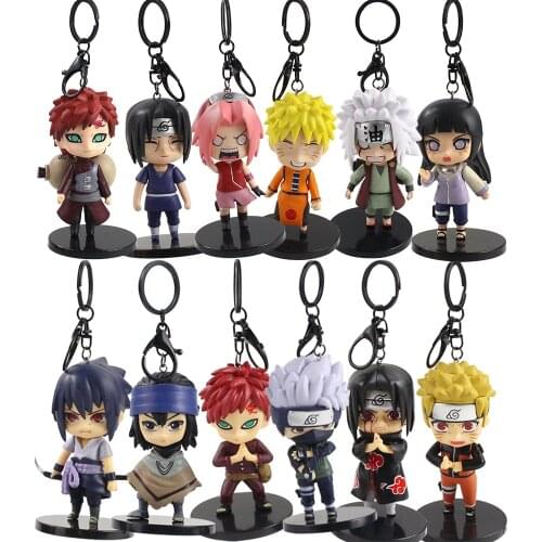 6pcs Cartoon Figure Keychains Anime Model Toys Christmas Gifts