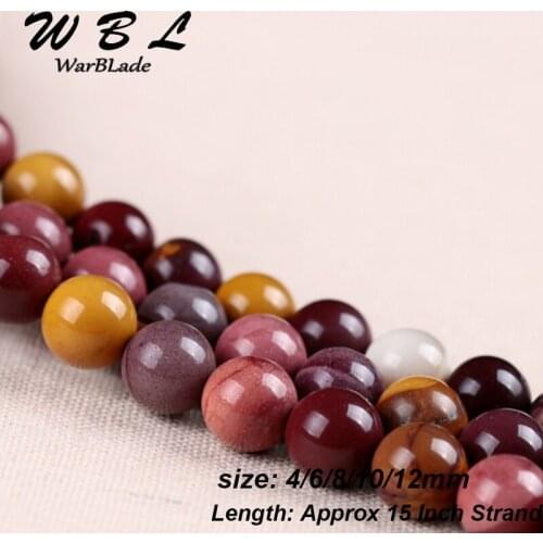 WarBLade Natural Stone Egg Yolk Beads 4mm 6mm 8mm 10mm 12mm Round Loose Stone Beads For DIY Necklace Bracelet Jewelry Making