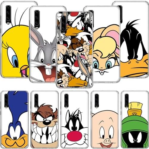 Funny Cartoon Bunny Phone Case For Huawei P30 P40 P20 P10 Mate 20 10 30 Lite Pro P Smart Z Plus Printing Cover Coque Shell
