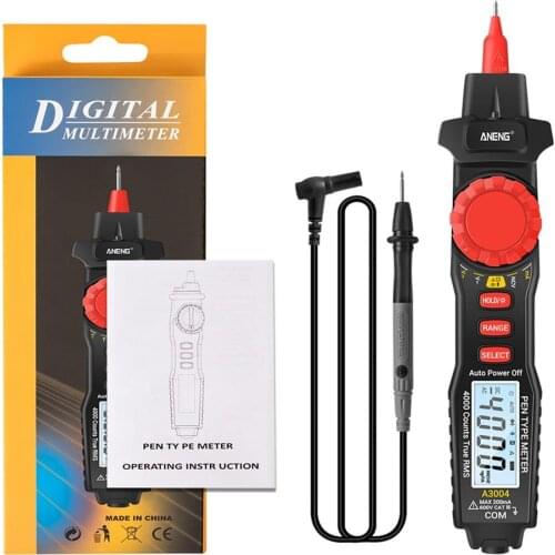 A3004 Digital Multimeter Pen 4000 Counts AC Current Meter Electric Handheld Tester Voltage Resistance Profesional Tools