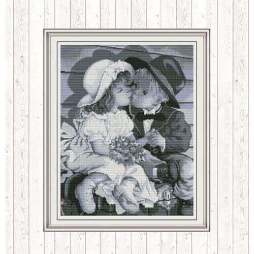 Childhood Chinese Cross Stitch Kits DIY Needlework Printed Kit Printed on Canvas Painting Embroidery Kits and Home Decor Kit