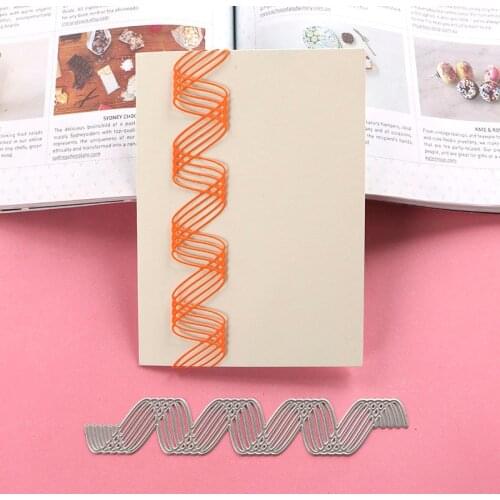 DUOFEN METAL CUTTING DIES 070300 rhythm wave border embossing stencil DIY Scrapbook Paper Album 2018 Jun new