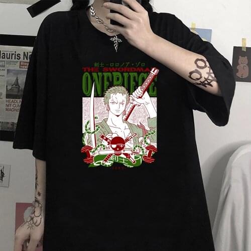 One Piece Graphic Tees Men Kawaii Cartoon Roronoa Zoro T Shirt Summer Tops Funny Harajuku Unisex Tshirt Male Hot Japanese Anime