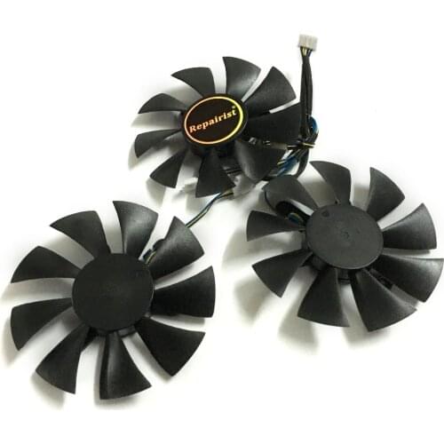 3pcs/lot video cards cooler GTX 1060/970 GPU fan For zotac GTX970 T3 GTX 1060-6GD5 T3 OC Graphics Card GPU cooling