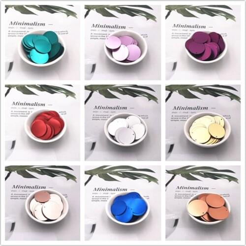 10g/Pack 20mm 25mm 30mm 35mm Matte Frosted Sequins 1 Side Hole Paillettes Sewing Craft DIY Wedding Garment Accessory Lentejuelas