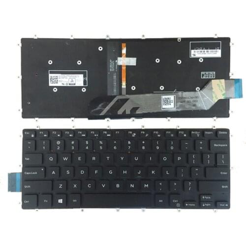 New US Red/white Keyboard FOR DELL Inspiron 5370 5379 7375 5369 5579 English laptop keyboard with backlit
