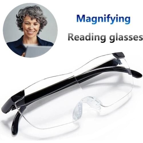 Seemfly 250 Degree Vision Reading Glasses Women Men 1.6 times Magnifying Eyewear Presbyopic Glasses Magnifier Diopter Goggle