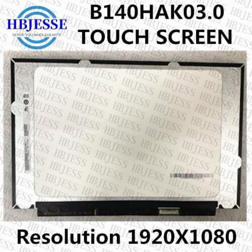 Original NEW 14" B140HAK03.0 B140HAK03 FHD 1080P IPS LCD display Touch Screen Panel 1920*1080 EDP 40 PIN Touch Interface I2C