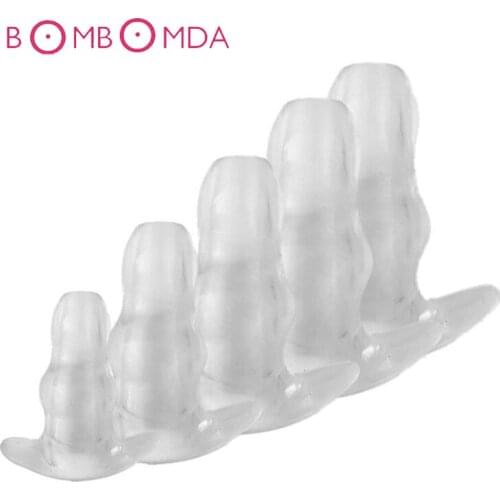 Hollow Anal Plug Soft Butt Plug Male Penis Dildo Insert Design Adult Product Prostate Massager Erotic Sex Toys for Women Men Gay