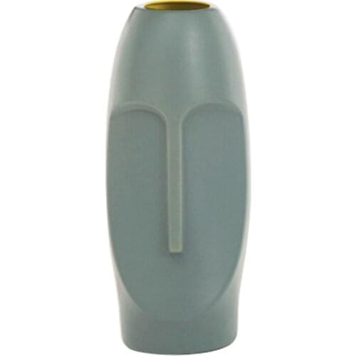 Nordic Minimalist PE Abstract Vase Human Face Creative Display Room Decorative Figue Head Shape Vase