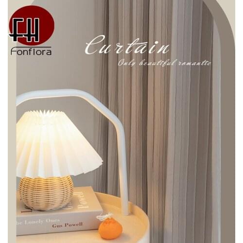 Modern High Shading Curtains For Living Room Cream Striped Texture Wrinkled Drapes For Bedroom Draping High-quality Custom Size