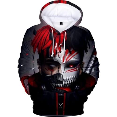 Sweatshirt Hoodies Streetwear Print Fashion Casual Autumn Winter Men/women Xxxtentacion 3D Long Sleeves Hooded Cap Teenager
