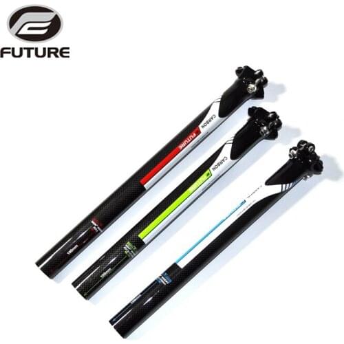 FUTURE Carbon Fiber MTB Bicycle Seat Post 27.2 / 30.8/ 31.6*350mm 3k Gloss Carbon Seatpost Road Cycling B Bicicleta Parts