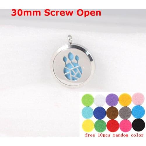 Pineapple Screw Aromatherapy Diffuser Locket Pendant Stainless Steel Essential Oil Perfume Locket with Free Chain and Pads