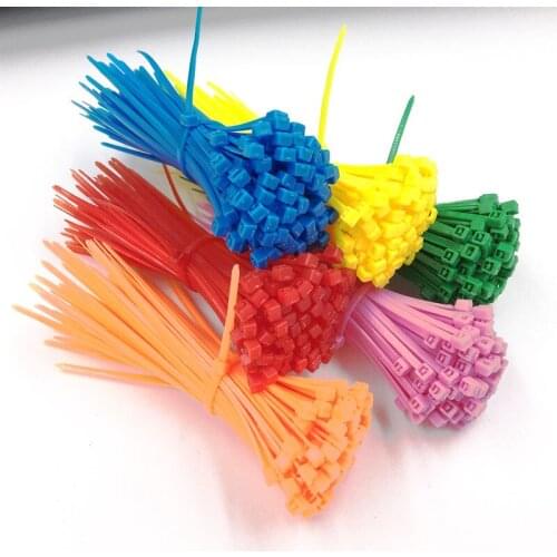 Xingo 100mm Self locking Nylon Cable Zip Ties 100pcs Plastic Colored Cable Zip Tie 18 lbs UL Rohs Approved Loop Wrap BundleTies