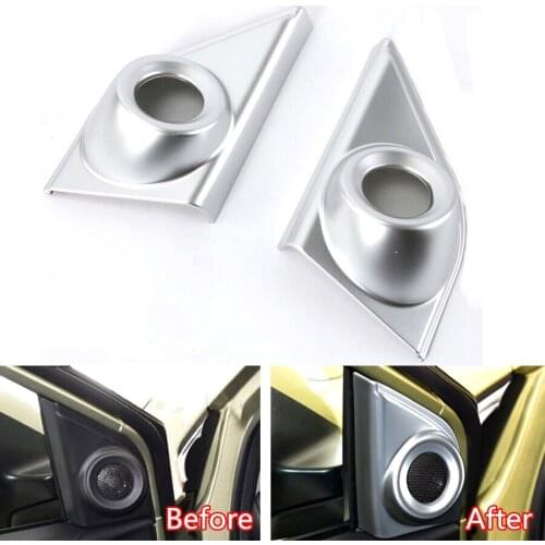 YAQUICKA 2Pcs/set Car Interior A Pillar Front Door Sound Stereo Louder Speaker Frame Bezel Trim Styling For Honda CRV CR-V 2017