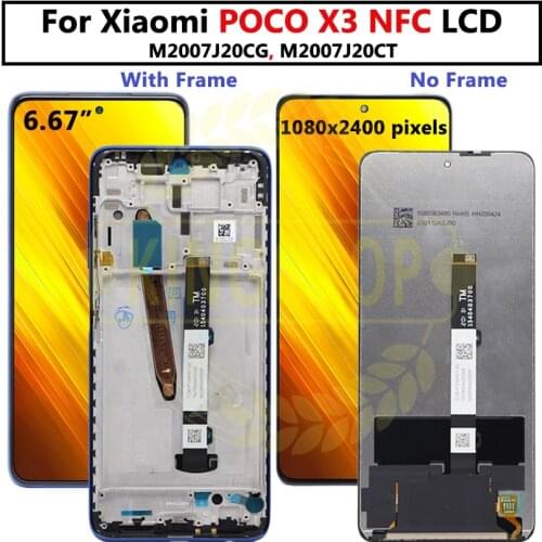 For Xiaomi Poco X3 NFC M2007J20CG LCD For Xiaomi Poco X3 MZB07Z2IN lcd Display Touch Screen Digitizer Assembly Replacement Parts