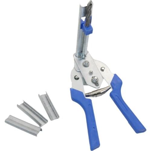 1 Set Fastening Clamp Installation Poultry Cage Plier & 600 Nails Chichen Rabbit Fox Bird Dog Cage Clamp Installation Kit