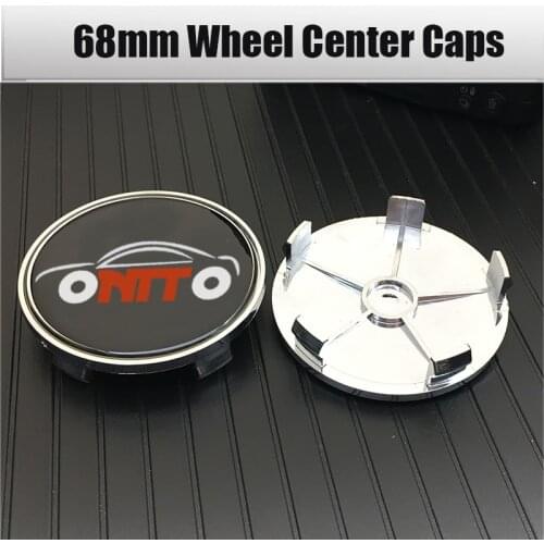 4pcs Car Rim wheel center Label Cover Carbon Black Auto Centre Wheel hub Emblem cap For BMW 68mm Chrome Expoy base 5pins badge