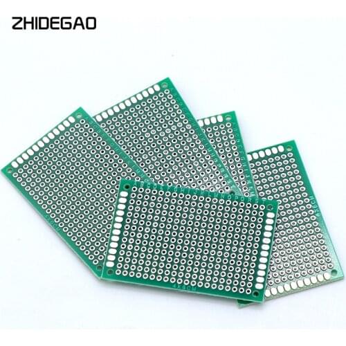 5pcs 4X6cm PCB Prototype Board Circuit Protoboard Universal Stripboard Prototyping Veroboard 4X6 Double Panel