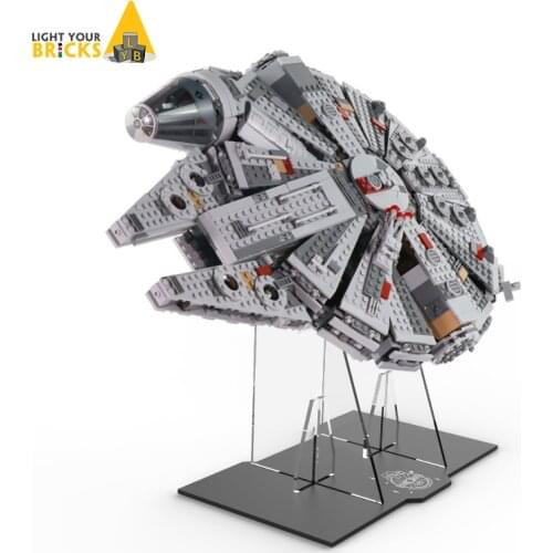 Acrylic Display Stand for Millennium 75257 Falcon Vertical 75105 Model Building Blocks (Not include the model)
