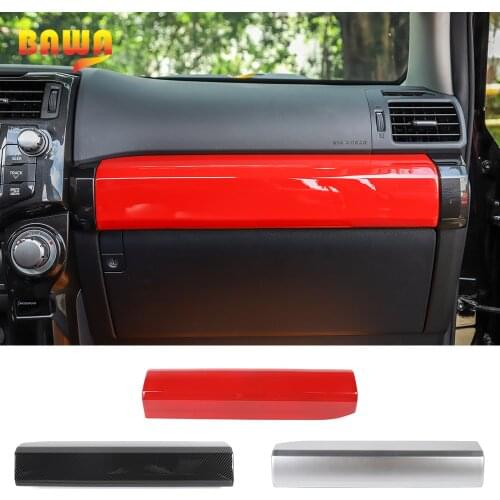 BAWA Auto Co-pilot Instrument Panel Decoration Cover Stickers for Toyota 4Runner 2010+ Interior Mouldings Accessories