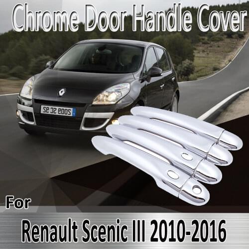 For Renault Latitude SM5 L70 2010~2015 Styling Stickers Decoration Chrome Door Handle Cover Refit Car Accessories