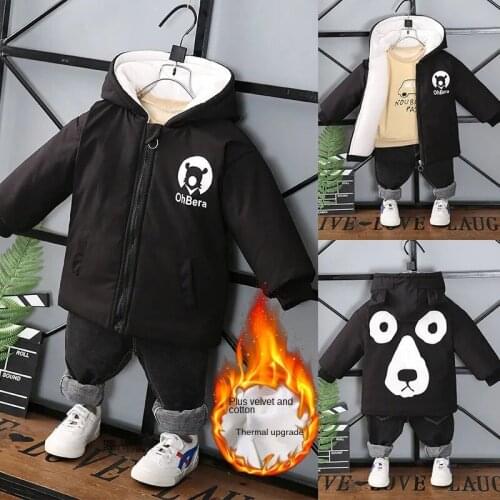 1-5 Y Children Clothes Cold Winter Plus Velvet Baby Girls Coats for Boys Thick Jacket Warm Cotton Toddler Kids Outerwear Infants