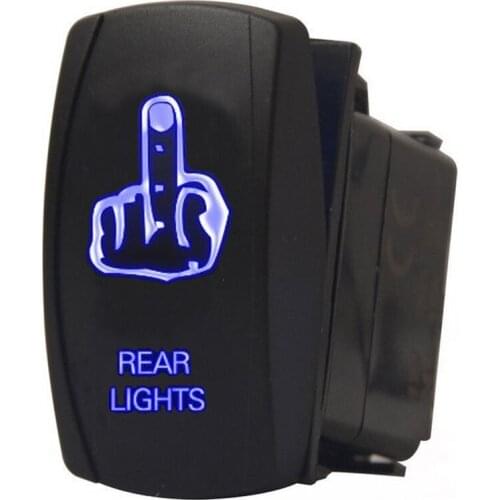 EE support Auto Car Motor 12V 20A Toggle Rocker Switch Blue LED Bumper Light Rear Lamp Sales