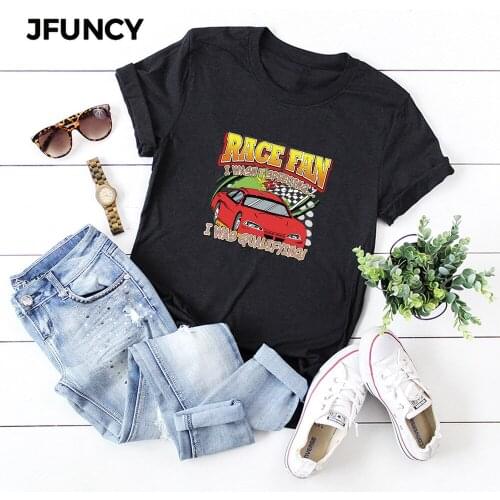 JFUNCY Plus Size Men Women T-shirts 2020 Summer New Printed T Shirt Female Short Sleeve Cotton Tee Top Men Casual Loose Tshirt